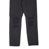 LEVI'S 512 Jeans Distressed Mens Black Slim Tapered W33 L30