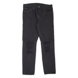 LEVI'S 512 Jeans Distressed Mens Black Slim Tapered W33 L30