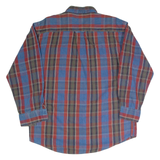 DOCKERS Mens Shirt Blue Plaid Long Sleeve L