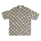 CAMPIA Mens Shirt Gold Animal Print XL