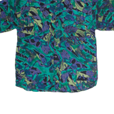 SHAH SAFARI Mens Shirt Green Crazy Pattern M