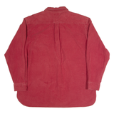 LL BEAN Mens Worker Shirt Red Long Sleeve XL