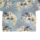 PURITAN Mens Shirt Blue Viscose Floral 2XL