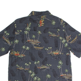 BATIK BAY Pineapple Mens Shirt Black Crazy Pattern M