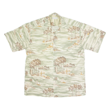 PIERRE CARDIN Ocean Mens Hawaiian Shirt Green Crazy Pattern L