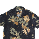 LA CABANA Mens Shirt Black Floral L