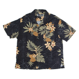 LA CABANA Mens Shirt Black Floral L