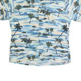 CAMPIA Ocean Mens Hawaiian Shirt Blue Crazy Pattern XL