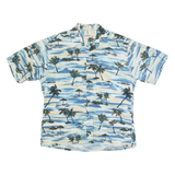 CAMPIA Ocean Mens Hawaiian Shirt Blue Crazy Pattern XL