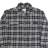 JACHS Mens Lumberjack Shirt Black Plaid Long Sleeve XL
