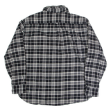 JACHS Mens Lumberjack Shirt Black Plaid Long Sleeve XL