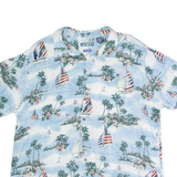 CAMPIA USA Mens Shirt Blue Crazy Pattern 2XL