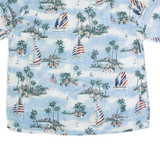 CAMPIA USA Mens Shirt Blue Crazy Pattern 2XL