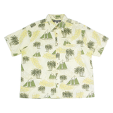 CROFT & BARROW Boat Mens Shirt Yellow Crazy Pattern XL