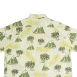 CROFT & BARROW Boat Mens Shirt Yellow Crazy Pattern XL
