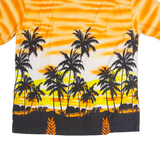 ALPHA REPUBLIC Mens Hawaiian Shirt Orange Crazy Pattern XL