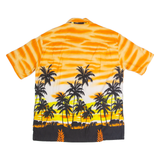 ALPHA REPUBLIC Mens Hawaiian Shirt Orange Crazy Pattern XL