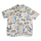 BATIK BAY Beach Mens Shirt White Crazy Pattern 2XL