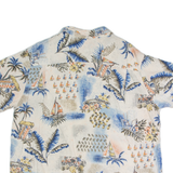 BATIK BAY Beach Mens Shirt White Crazy Pattern 2XL