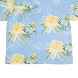 JOE MANLIN Mens Hawaiian Shirt Blue Crazy Pattern 2XL