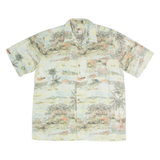 JOE MANLIN Mens Shirt Beige Crazy Pattern XL