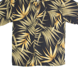 ISLAND REPUBLIC Mens Shirt Black Silk Floral L