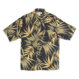 ISLAND REPUBLIC Mens Shirt Black Silk Floral L
