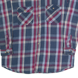 DAKOTA Mens Lumberjack Shirt Blue Plaid Long Sleeve XL