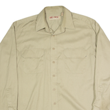 BIG MAC Mens Worker Shirt Beige Long Sleeve XL