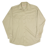BIG MAC Mens Worker Shirt Beige Long Sleeve XL