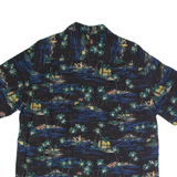 BATIK BAY Mens Hawaiian Shirt Black Floral L
