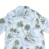 CROFT & BARROW Mens Hawaiian Shirt Blue Floral L