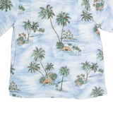 CROFT & BARROW Mens Hawaiian Shirt Blue Floral L
