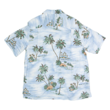 CROFT & BARROW Mens Hawaiian Shirt Blue Floral L