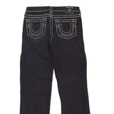 TRUE RELIGION Ricky Womens Jeans Black Relaxed Straight W28 L26