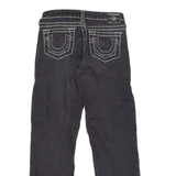 TRUE RELIGION Ricky Womens Jeans Black Relaxed Straight W28 L26