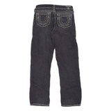 TRUE RELIGION Ricky Womens Jeans Black Relaxed Straight W28 L26