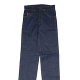 LEVI'S 705 0217 Student Orange Tab Womens Jeans Blue Slim Straight Raw W25 L30
