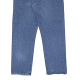 WRANGLER Mens Jeans Blue Regular Straight Stone Wash W36 L30