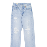 LEVI'S 501 BIG E Jeans Distressed Womens Blue Regular Straight W23 L30