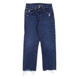 LEVI'S 501 Jeans Distressed Womens Blue Regular Straight W27 L23
