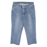 LEVI'S Mid Rise Skinny Womens Pedal Pushers Shorts Blue S W28