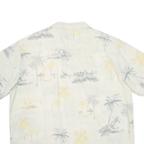 SOLITUDE Mens Hawaiian Shirt Cream Floral 2XL