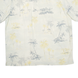 SOLITUDE Mens Hawaiian Shirt Cream Floral 2XL