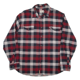 JACH'S Mens Flannel Shirt Red Check Long Sleeve 2XL
