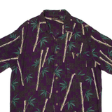 RED MACAW Tall Mens Hawaiian Shirt Purple Floral XL
