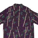 RED MACAW Tall Mens Hawaiian Shirt Purple Floral XL