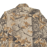NORTHWEST TERRITORY Mens Flannel Shirt Brown Camouflage Long Sleeve M