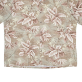 CAMPIA Mens Hawaiian Shirt Beige Floral 2XL