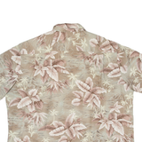 CAMPIA Mens Hawaiian Shirt Beige Floral 2XL